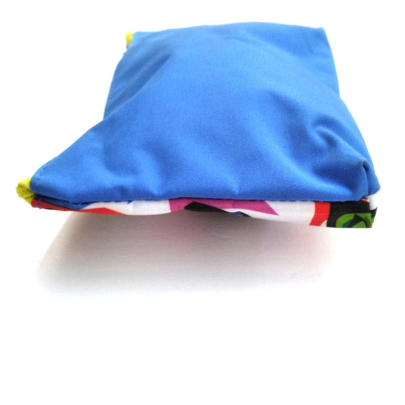 Tiny Graphic Print RETRO Cosmetic Case tiny Makeup Bag BRIGHT BAG IPSY 7 x 4 x 2 - Picture 5 of 7